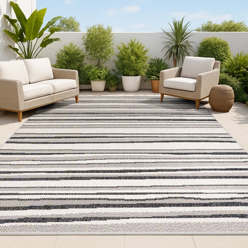 Castara Wavy Stripe Modern Indoor/outdoor Area Rug